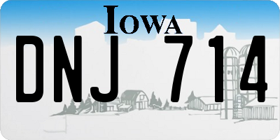 IA license plate DNJ714
