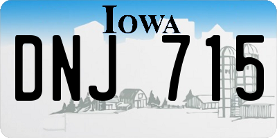 IA license plate DNJ715
