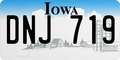 IA license plate DNJ719