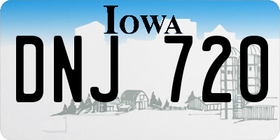 IA license plate DNJ720