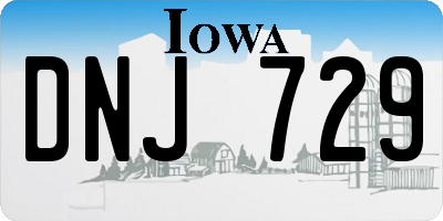 IA license plate DNJ729