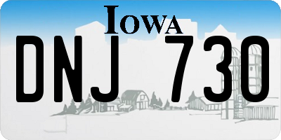 IA license plate DNJ730