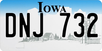 IA license plate DNJ732