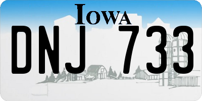 IA license plate DNJ733