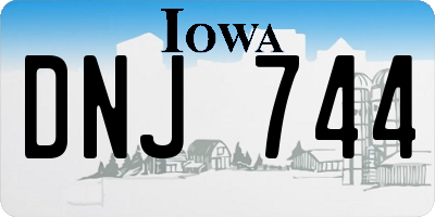 IA license plate DNJ744