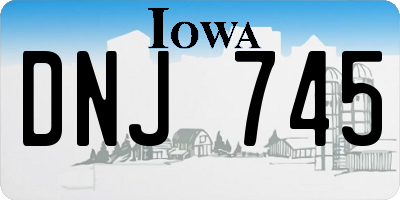 IA license plate DNJ745