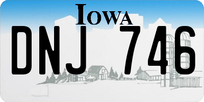 IA license plate DNJ746