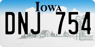 IA license plate DNJ754
