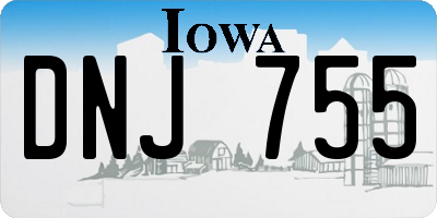 IA license plate DNJ755
