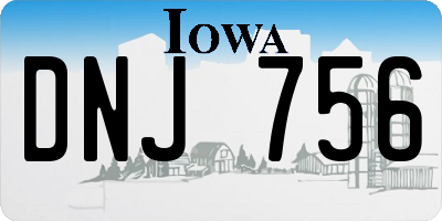 IA license plate DNJ756