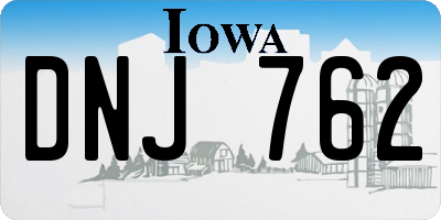 IA license plate DNJ762