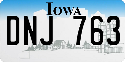 IA license plate DNJ763