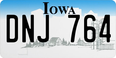 IA license plate DNJ764