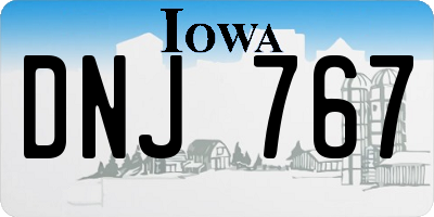 IA license plate DNJ767