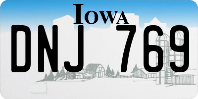 IA license plate DNJ769