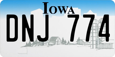 IA license plate DNJ774