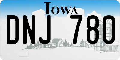IA license plate DNJ780