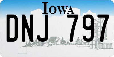 IA license plate DNJ797