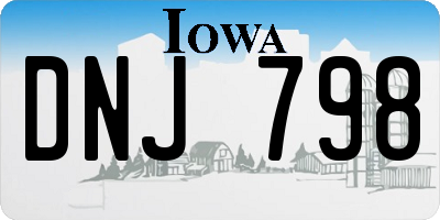 IA license plate DNJ798