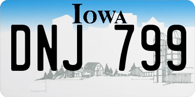 IA license plate DNJ799