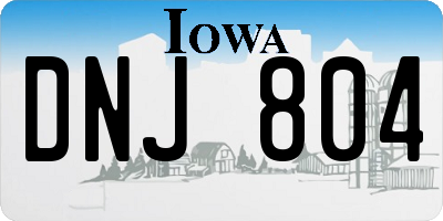 IA license plate DNJ804