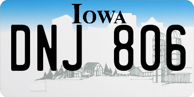 IA license plate DNJ806