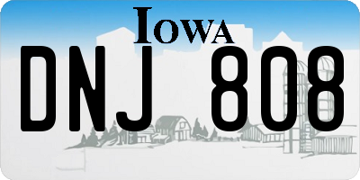 IA license plate DNJ808