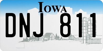 IA license plate DNJ811