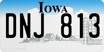IA license plate DNJ813