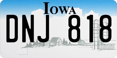 IA license plate DNJ818