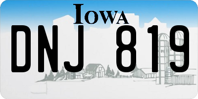 IA license plate DNJ819
