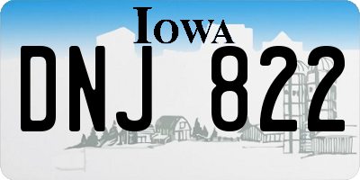 IA license plate DNJ822