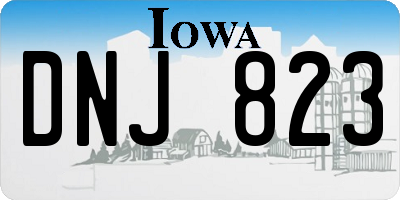 IA license plate DNJ823
