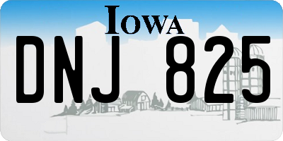 IA license plate DNJ825