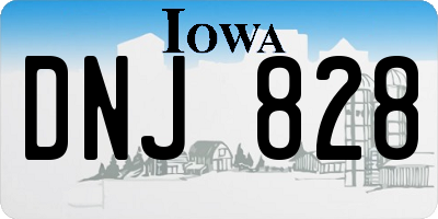 IA license plate DNJ828