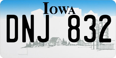 IA license plate DNJ832
