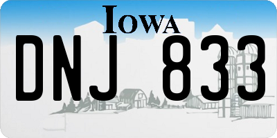IA license plate DNJ833
