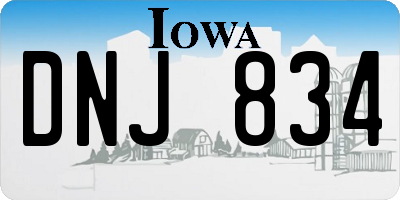 IA license plate DNJ834
