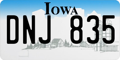 IA license plate DNJ835