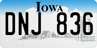 IA license plate DNJ836