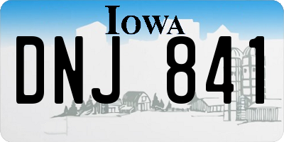 IA license plate DNJ841
