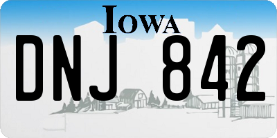 IA license plate DNJ842