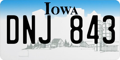 IA license plate DNJ843