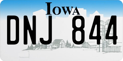 IA license plate DNJ844