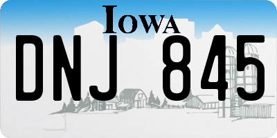 IA license plate DNJ845