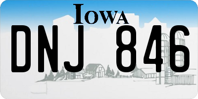 IA license plate DNJ846