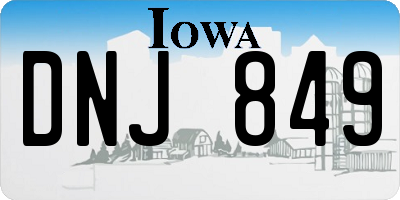 IA license plate DNJ849