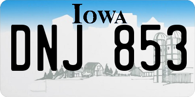 IA license plate DNJ853