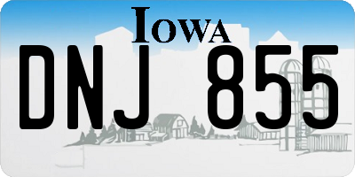 IA license plate DNJ855