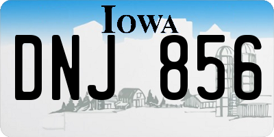 IA license plate DNJ856